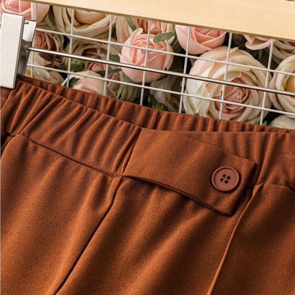 Solid wide leg elastic pant - Picture 3 of 3